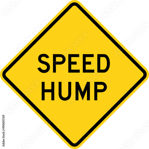 Speed humps. Road signs in the United States.