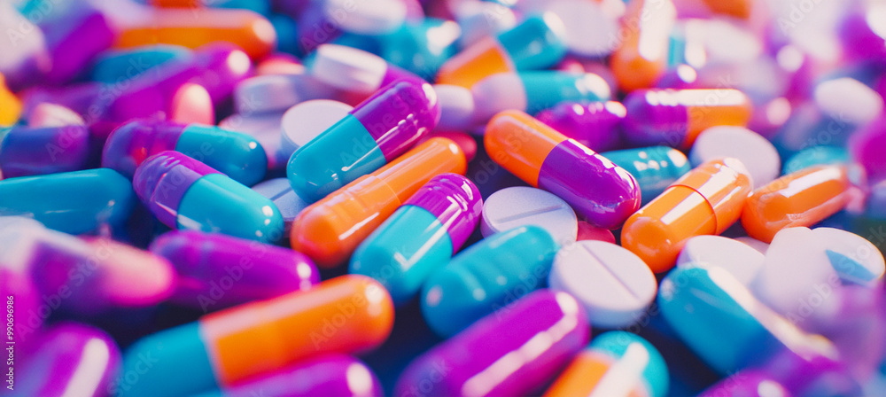 Fondo de pastillas y tabletas de colores, primer plano de instrumentos médicos de colores, tabletas, cápsulas y cápsulas de diferentes colores. Pila de varios medicamentos. Fondo de fabricación. Fondo de pastillas y tabletas de colores, primer plano de instrumentos médicos de colores, tabletas, cápsulas y cápsulas de diferentes colores. Pila de varios medicamentos. Fondo de fabricación.