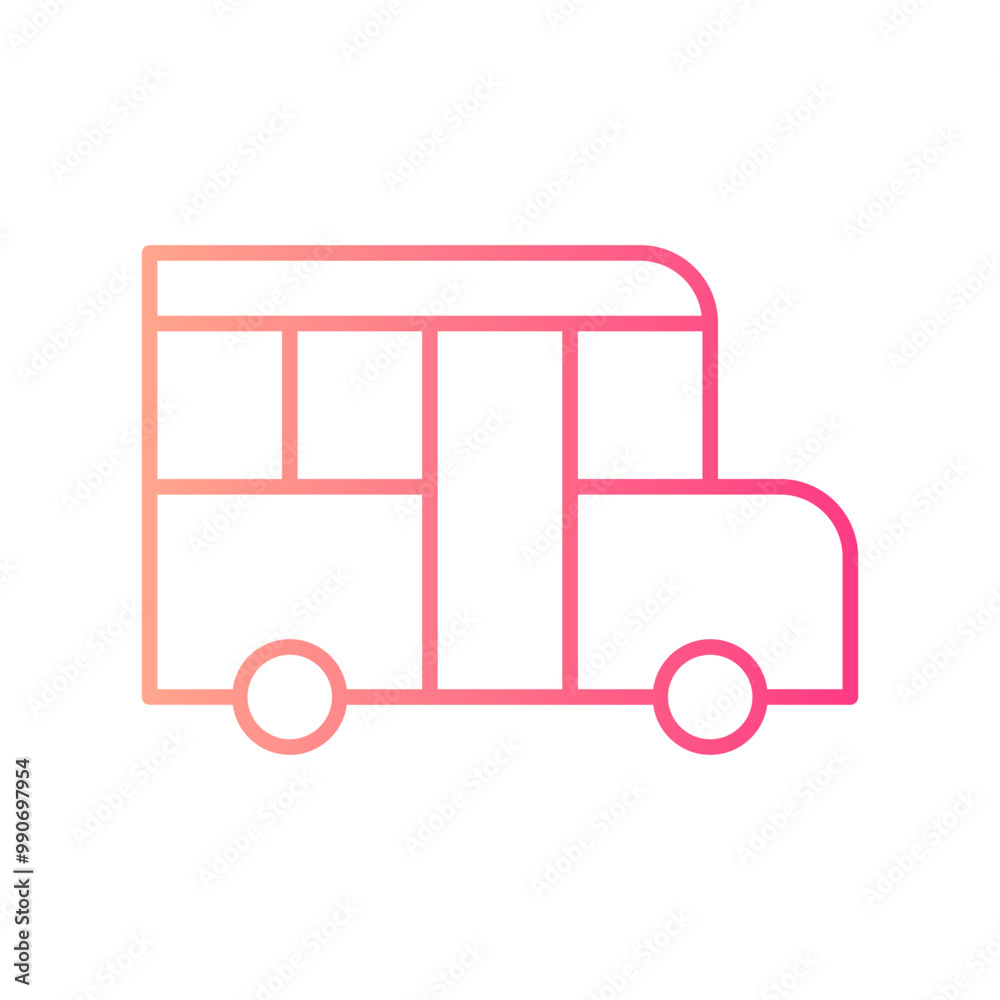 school bus gradient icon school bus gradient icon