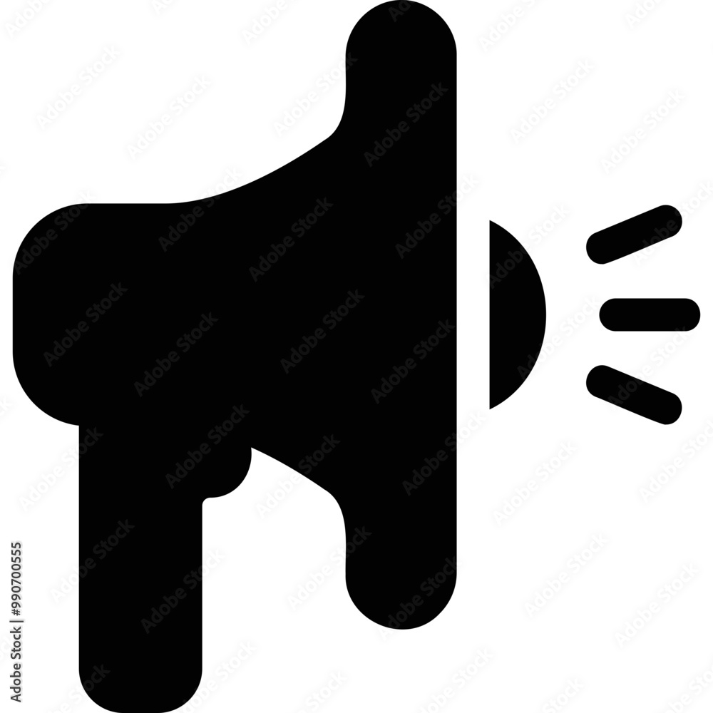 Simple vector icon loudspeaker Simple vector icon loudspeaker