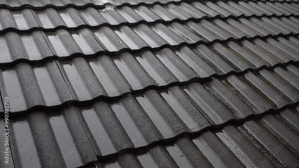 gray tile roof pattern of a house when it rains gray tile roof pattern of a house when it rains