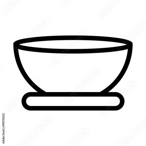 bowl line icon