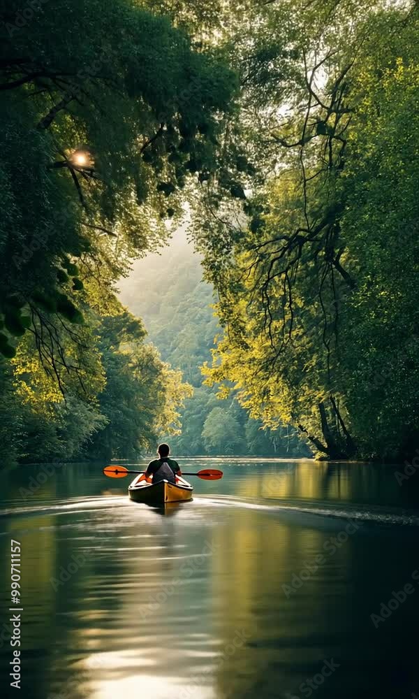 excursion by canoe on the river excursion by canoe on the river