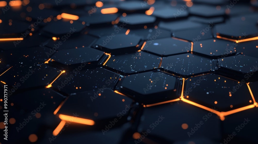 Futuristic Glowing Hexagonal Pattern Abstract Digital Background Futuristic Glowing Hexagonal Pattern Abstract Digital Background