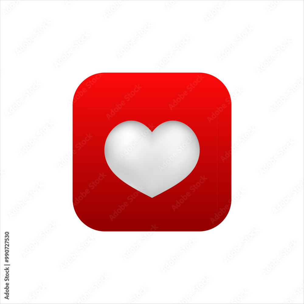 Icon of health application in blue color with gradient for mobile phone. Modern love logo. Icon of health application in blue color with gradient for mobile phone. Modern love logo.