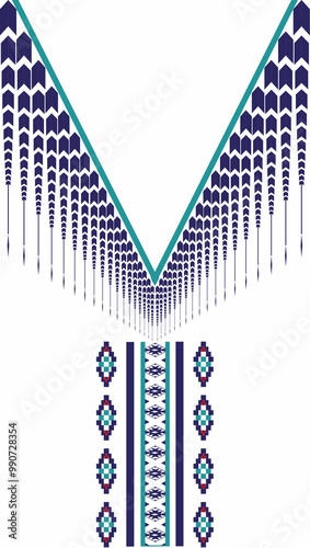 This collar is outstanding with a design that combines geometric shapes with ethnic patterns perfectly. Using straight lines, triangles, squares and other geometric shapes to create intricate and symm