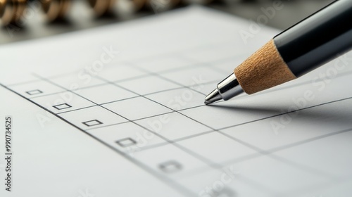 close up of a pen on a notebook