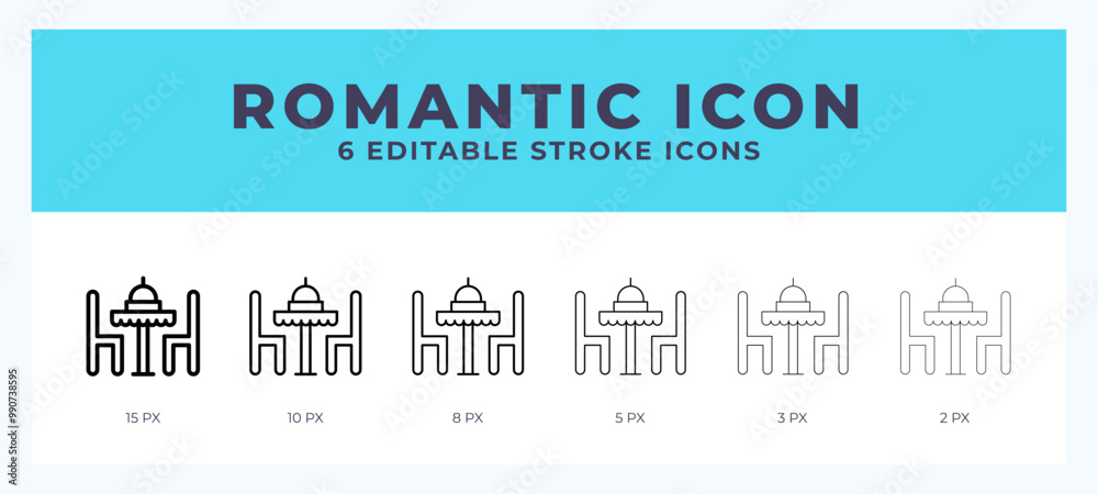 Romantic vector icon for web and app. Editable stroke vector illustration Romantic vector icon for web and app. Editable stroke vector illustration