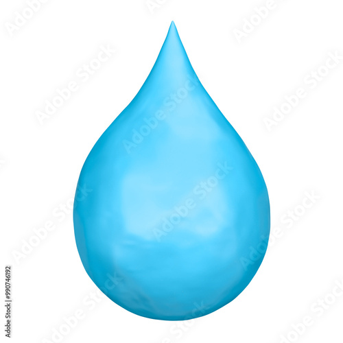 Water drop, environment png icon sticker, 3D rendering, transparent background