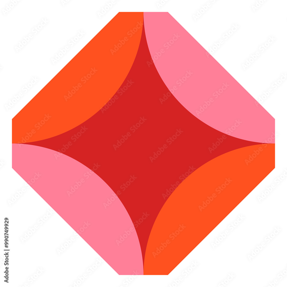 Pink geometric shape png sticker, transparent background Pink geometric shape png sticker, transparent background
