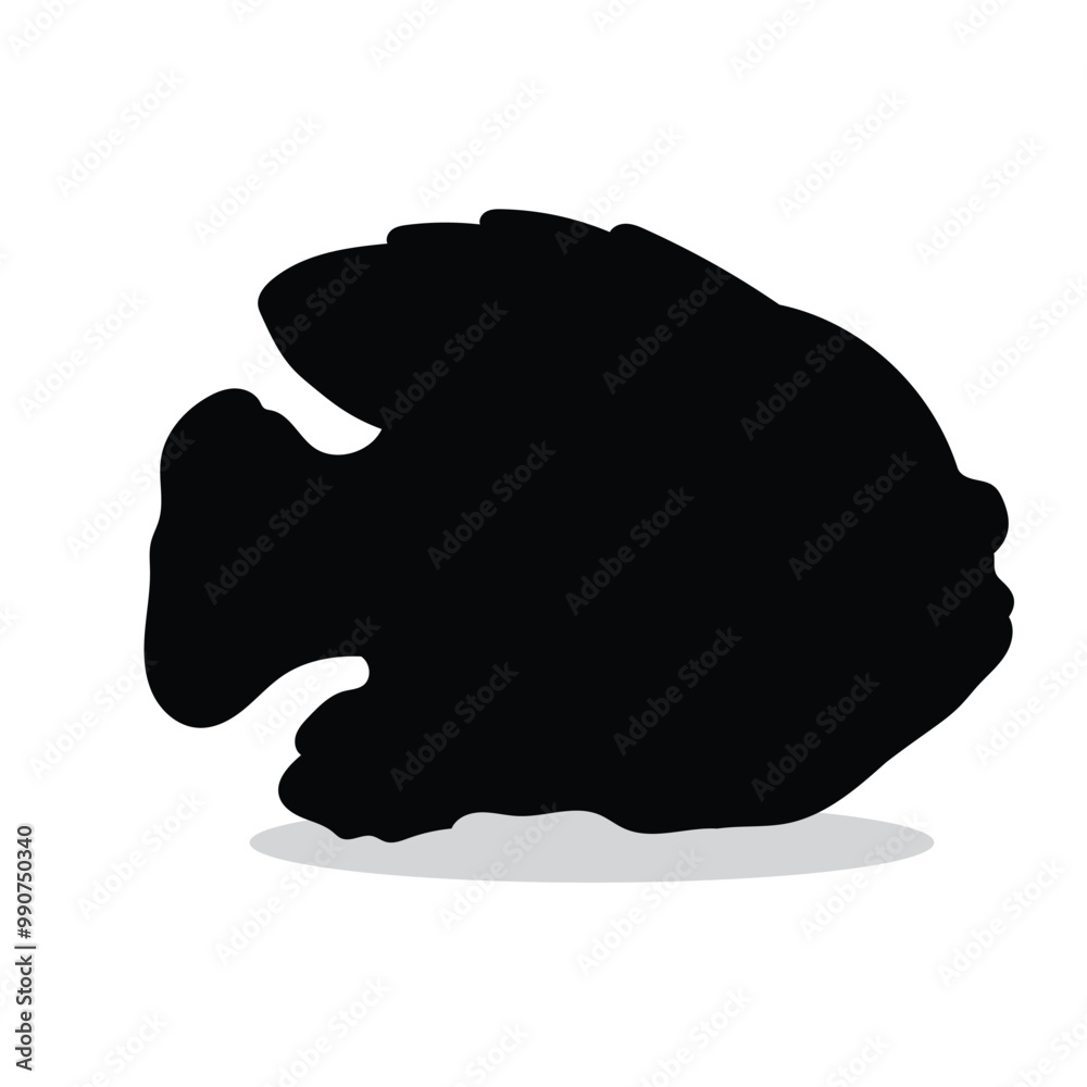 Fish silhouette, Fish Vector illustration, Fish isolated on white background Fish silhouette, Fish Vector illustration, Fish isolated on white background