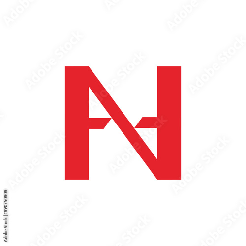 AN, NA, A, N abstract letters logo symbol monogram