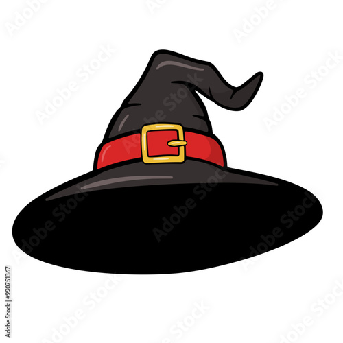 Witch pointy hat. Halloween decoration