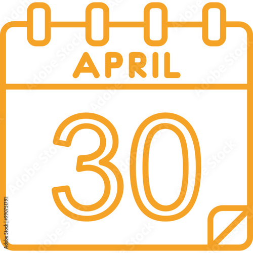 30 April Vector Icon Design