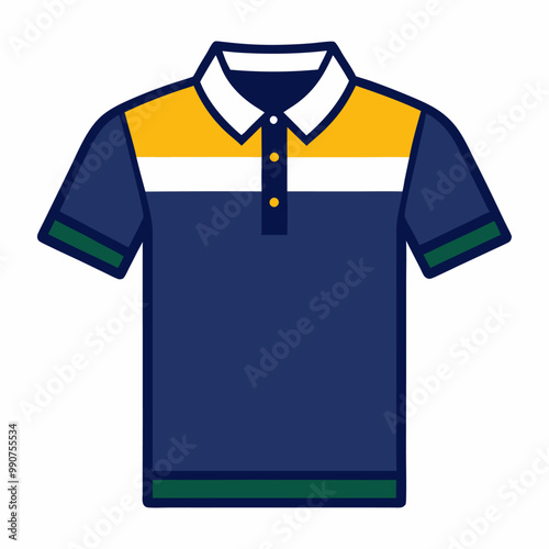 Men's polo t-shirt vector illustration