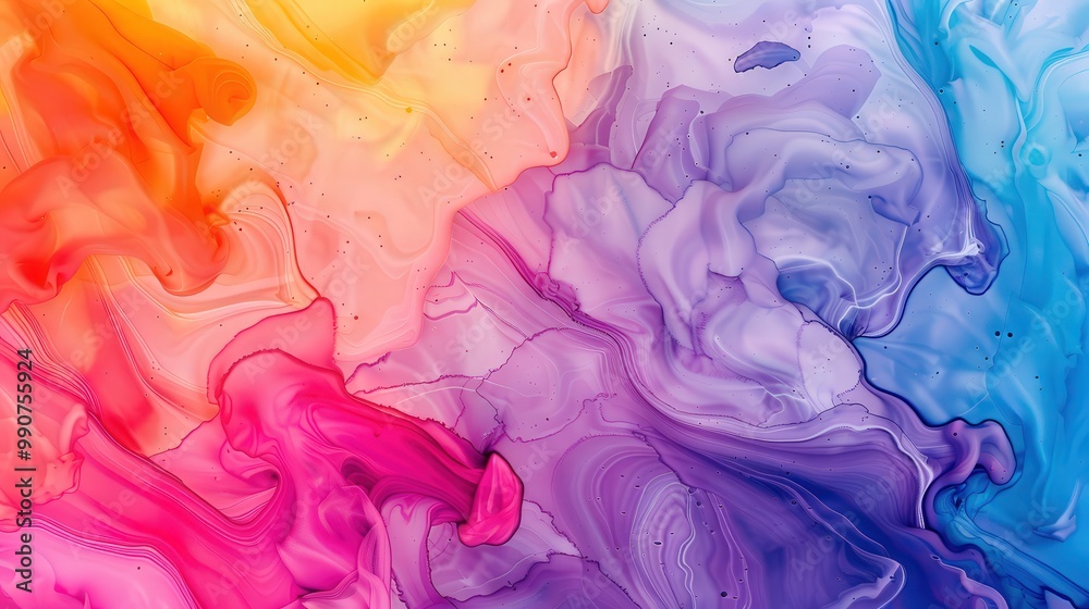 Fototapeta premium Neon Marble Ink Swirl, vibrant abstract design featuring dynamic marble patterns in neon hues, exuding a sense of energy and contemporary flair, perfect for modern aesthetics.
