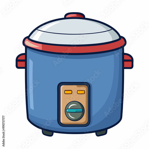 Electric rice cooker vector illustration