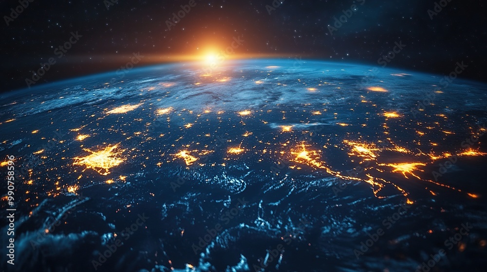 Global communication technology with AI and internet networks, showcasing advanced telecommunication. Global communication technology with AI and internet networks, showcasing advanced telecommunication.