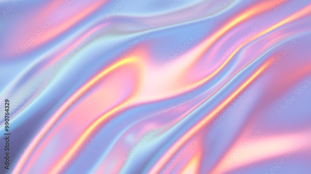 Fototapeta premium Glowing neon light blends in smooth, flowing color gradient