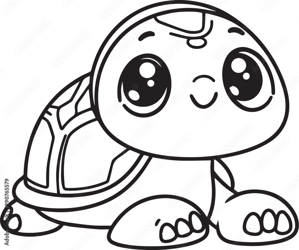 Turtle outline or line art silhouette vector Turtle outline or line art silhouette vector