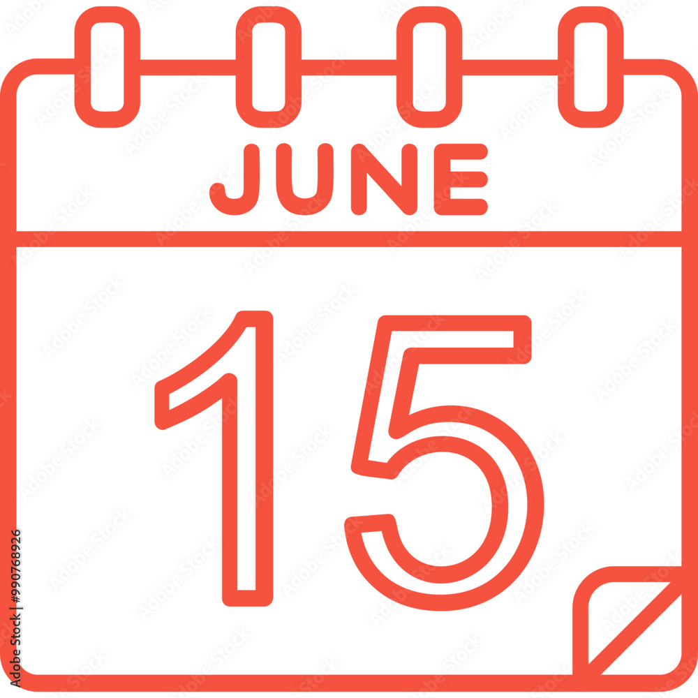 15 June Vector Icon Design 15 June Vector Icon Design