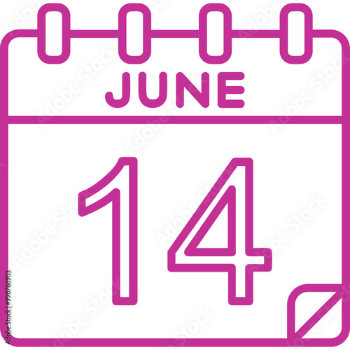 14 June Vector Icon Design