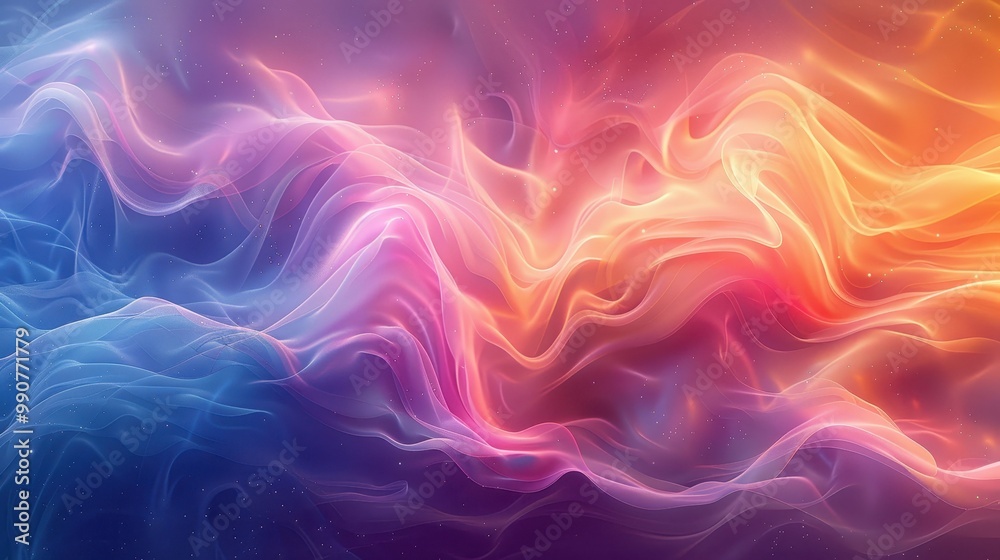 Smooth transitions between blue, orange and pink smoke create an atmosphere of calm and energy at the same time, ideal for creative projects Smooth transitions between blue, orange and pink smoke create an atmosphere of calm and energy at the same time, ideal for creative projects