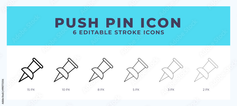 Push pin line icon. High quality icon symbol for web design. App Push pin line icon. High quality icon symbol for web design. App