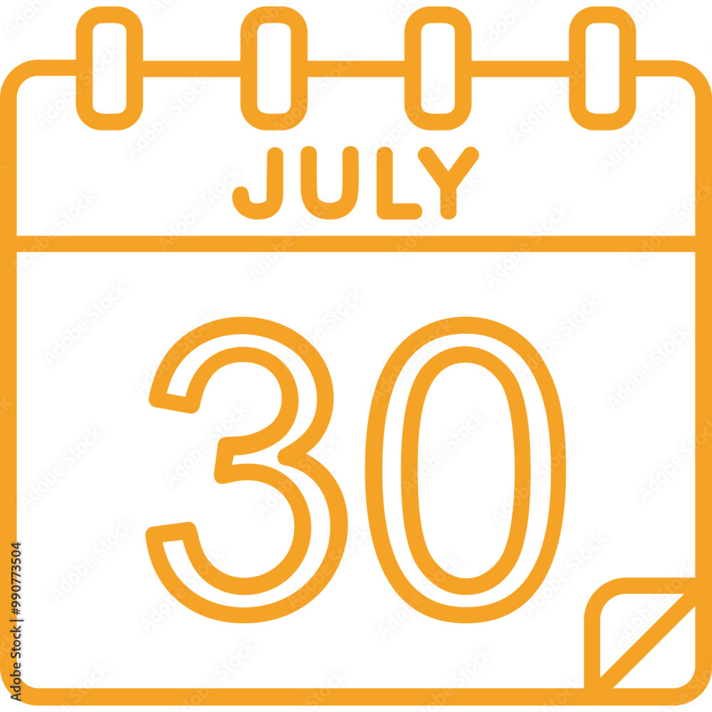 30 July Vector Icon Design 30 July Vector Icon Design