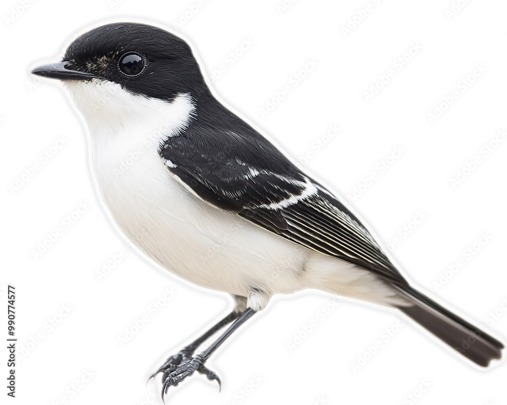 Black capped Flycatcher Perched on Branch, Wildlife Photography Black capped Flycatcher Perched on Branch, Wildlife Photography