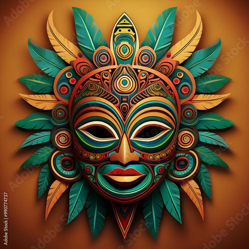 Vibrant Tribal mask