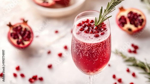 Wallpaper Mural This refreshing cocktail mixes pomegranate juice and sparkling wine for festive gatherings Torontodigital.ca