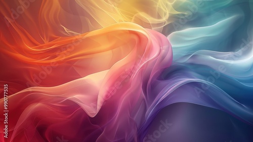 Wallpaper Mural This abstract background is full of playful shades of orange, pink, purple and blue that harmoniously intertwine to create an energetic and lively visual effect, like a fireworks display of emotions Torontodigital.ca