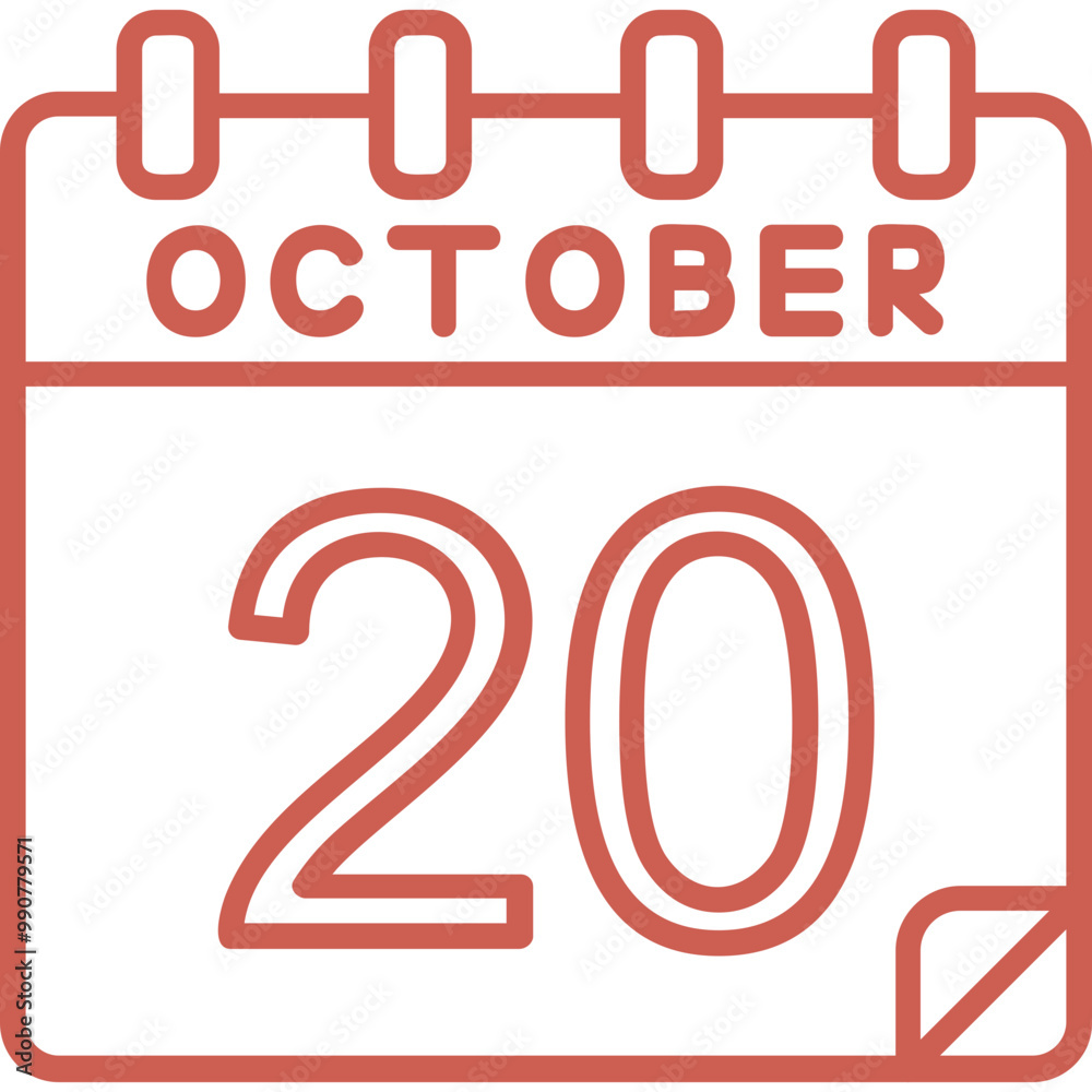 20 October Vector Icon Design 20 October Vector Icon Design