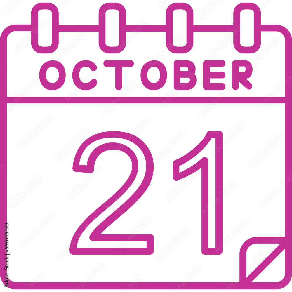 21 October Vector Icon Design 21 October Vector Icon Design