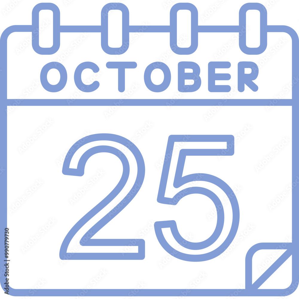 25 October Vector Icon Design