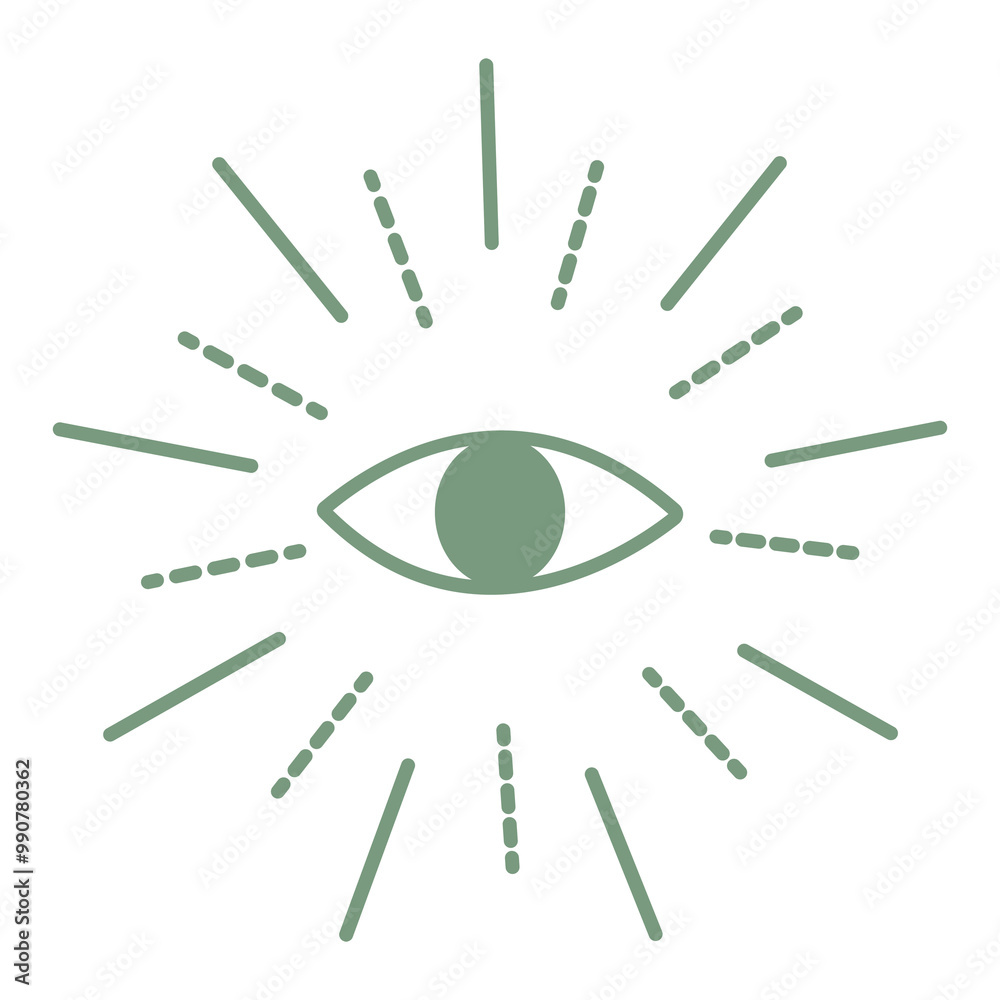 All seeing eye png sticker, aesthetic line art graphic, on transparent background All seeing eye png sticker, aesthetic line art graphic, on transparent background