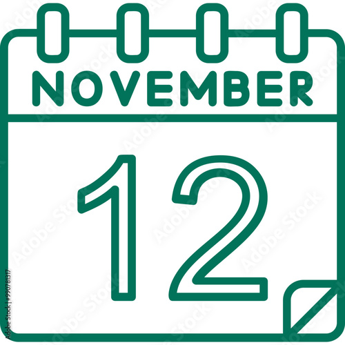 12 November Vector Icon Design