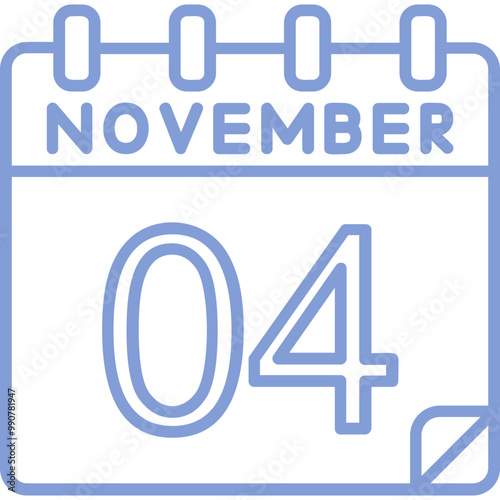 4 November Vector Icon Design