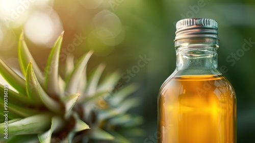 Obraz na płótnie Closeup of a bottle of bromelain extract. w salonie