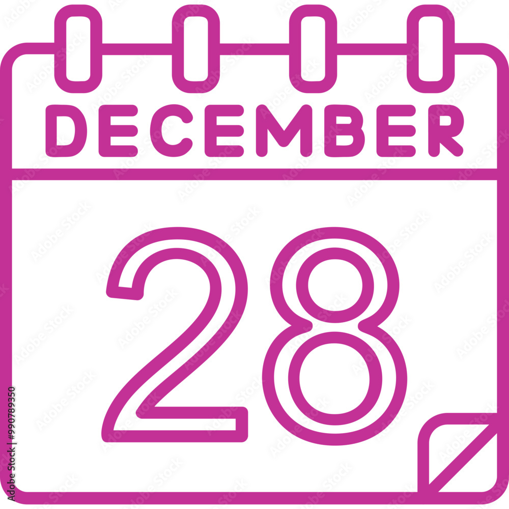 28 December Vector Icon Design 28 December Vector Icon Design