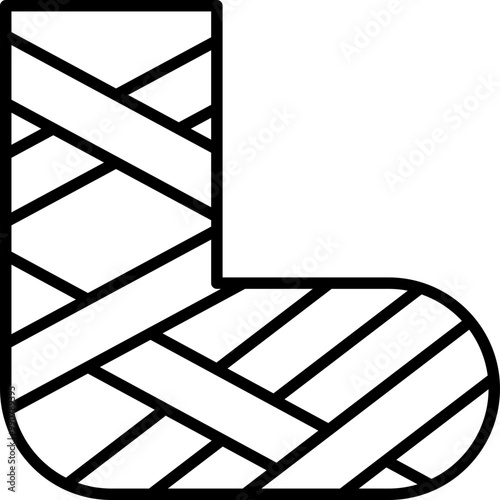 Plastered Foot Icon
