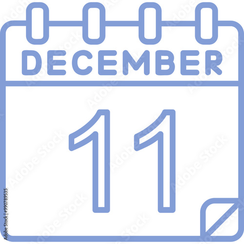 11 December Vector Icon Design