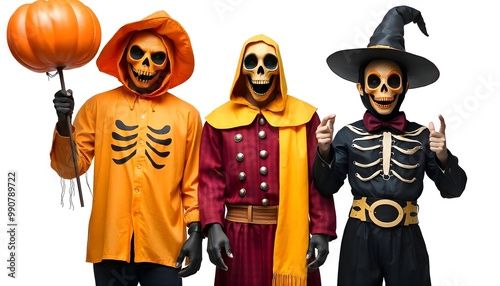 halloween witch with a pumpkin 