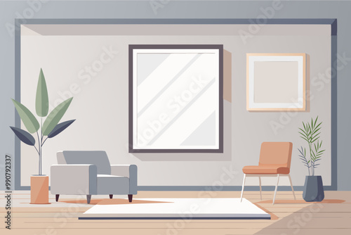 Modern Living Room Interior with Stylish Furniture and Decor