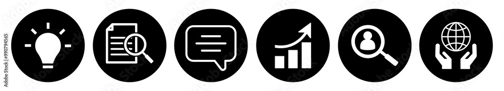 Business icon png element set on transparent background Business icon png element set on transparent background