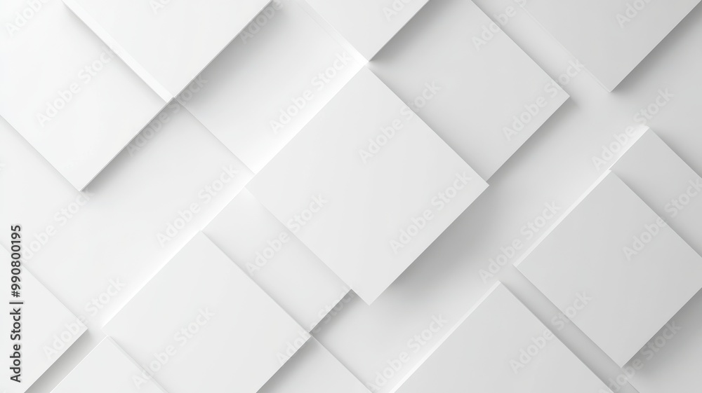 Abstract White Geometric Shapes Overlapping and Shifting Abstract White Geometric Shapes Overlapping and Shifting