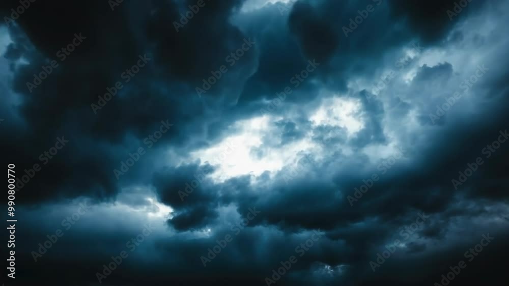 Dramatic storm clouds gathering with rays of light Dramatic storm clouds gathering with rays of light