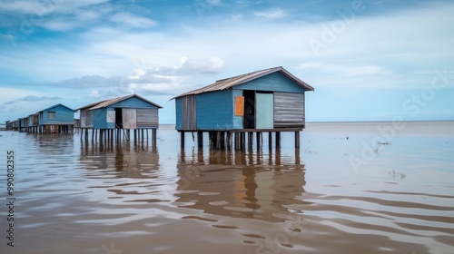 Stilts Houses in the Water