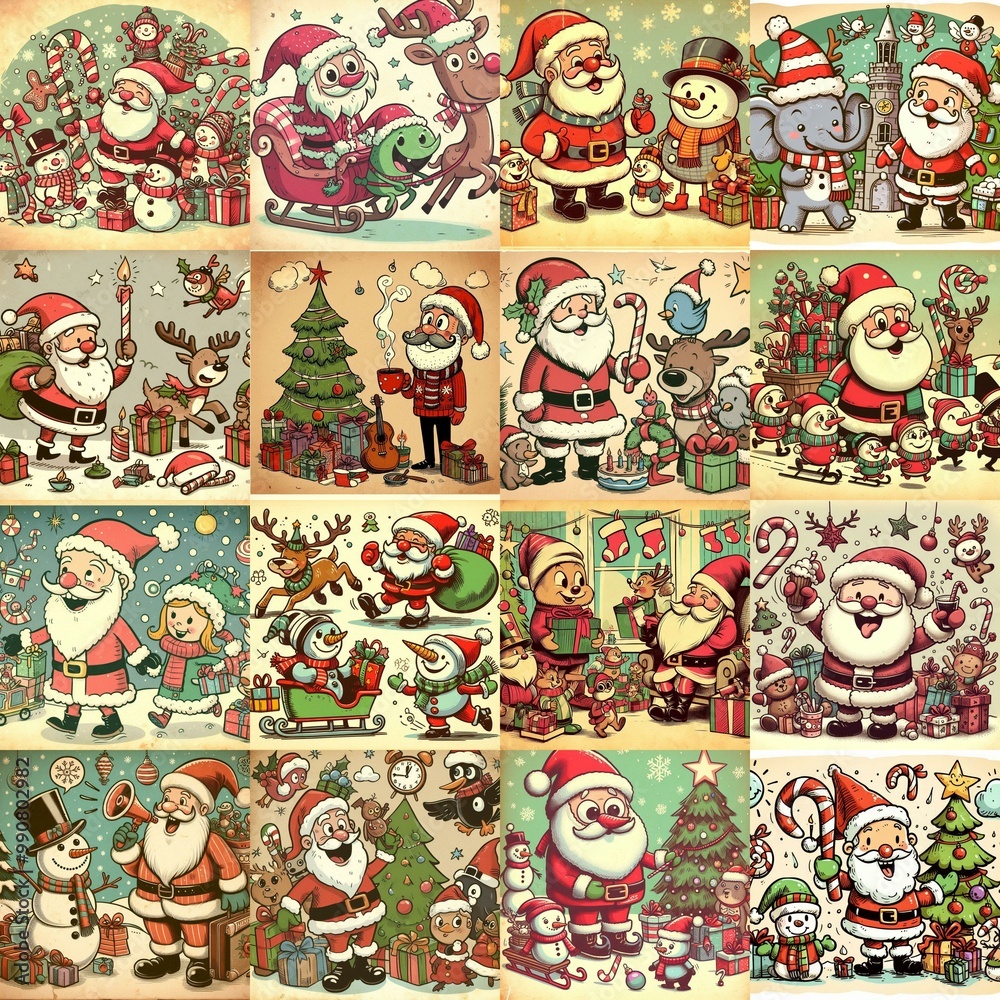 Fototapeta premium Halloween cartoon vintage illustration. AI generated illustration